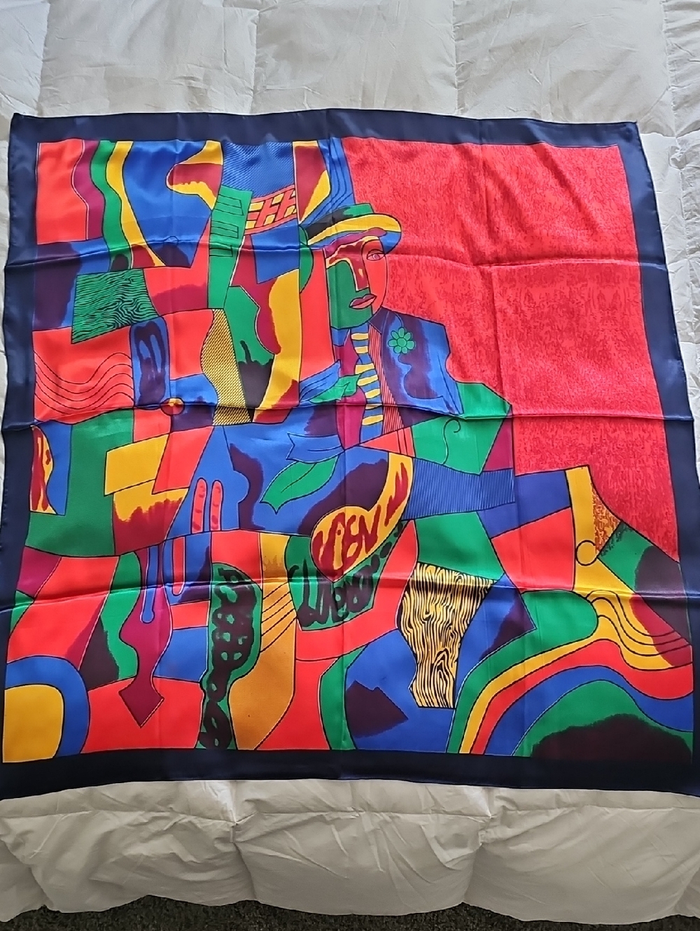 Scarf Picasso Style 100% Silk